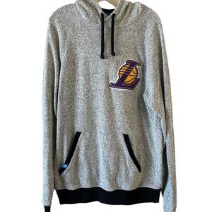 adidas Los Angeles Lakers, NBA, Heather Gray Hoodie, Size Large, EUC